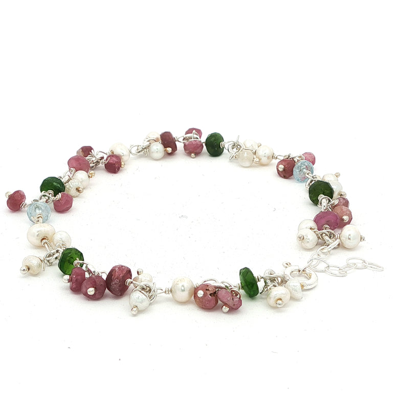 Armkette ROSARY mit Perlen und Turmalinen