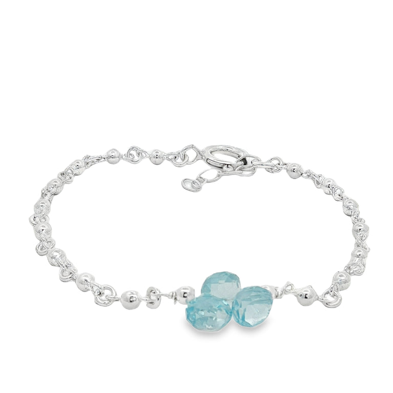 Armkette CIRALYS mit Aquamarin Tropfen