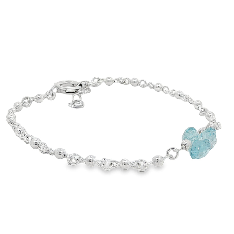 Armkette CIRALYS mit Aquamarin Tropfen