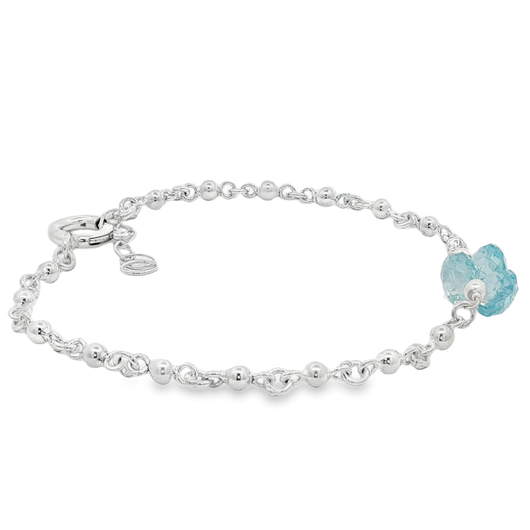 Armkette CIRALYS mit Aquamarin Tropfen