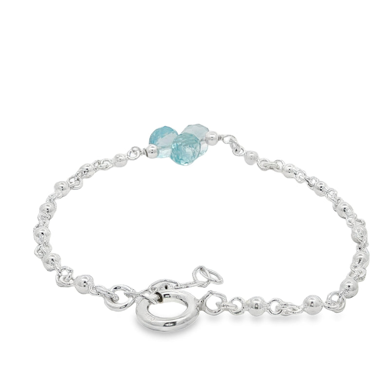 Armkette CIRALYS mit Aquamarin Tropfen