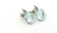 Ohrstecker mit Aquamarin & Topas