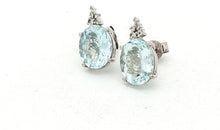Ohrstecker mit Aquamarin & Topas