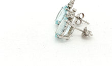 Ohrstecker mit Aquamarin & Topas