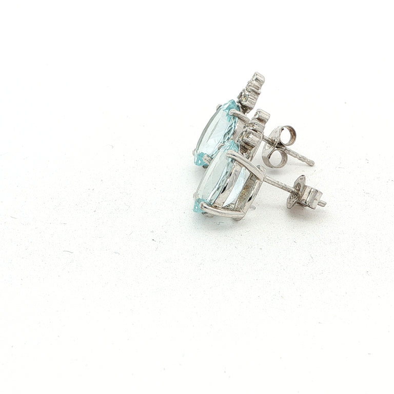 Ohrstecker mit Aquamarin & Topas