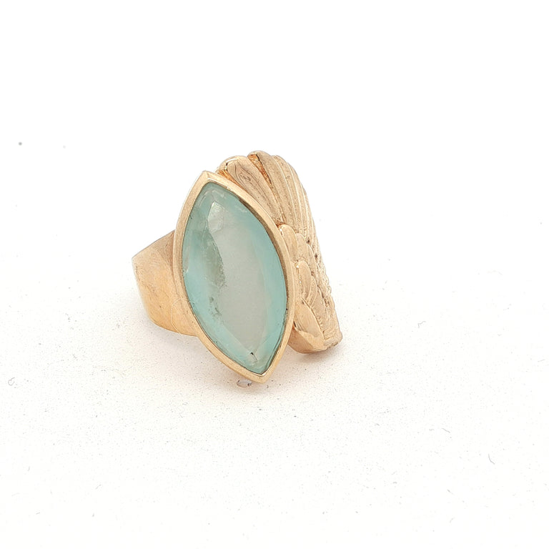 Statement Ring mit Engel Flügel