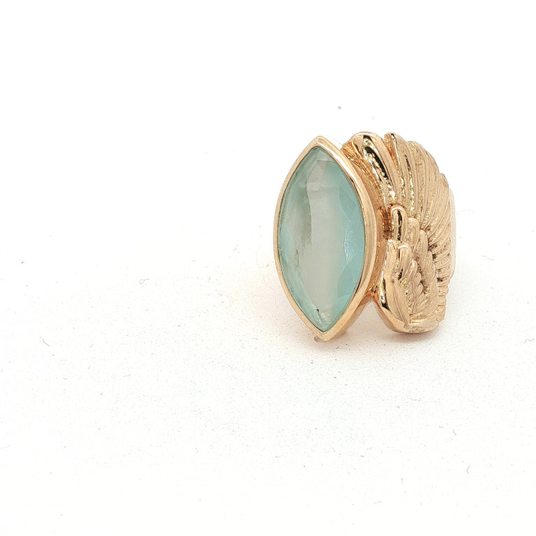Statement Ring mit Engel Flügel