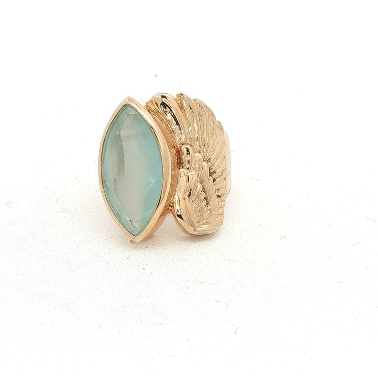 Statement Ring mit Engel Flügel