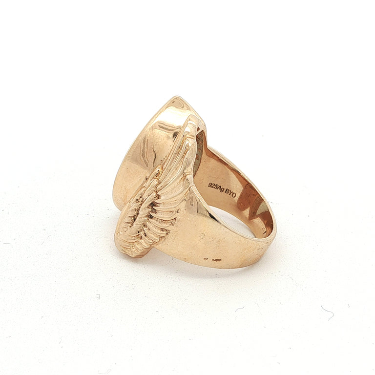 Statement Ring mit Engel Flügel