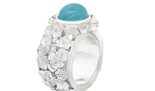 Ring FLOWERS Aquamarine 8 X 10 mm