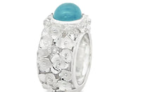 Ring FLOWERS Aquamarine 8 X 10 mm