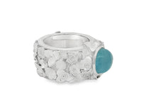 Ring FLOWERS Aquamarine 8 X 10 mm