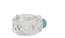 Ring FLOWERS Aquamarine 8 X 10 mm