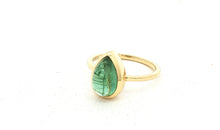 Unikate Ring  Gelb 18 Karat Gold mit grünem Turmalin