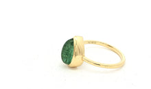 Unikate Ring  Gelb 18 Karat Gold mit grünem Turmalin