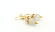 Feine Ohrringe mit Prehnit