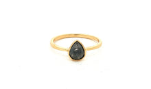 Unikate Ring Gelb 9 Karat Gold mit Salt & Pepper Diamant