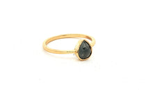 Unikate Ring Gelb 9 Karat Gold mit Salt & Pepper Diamant