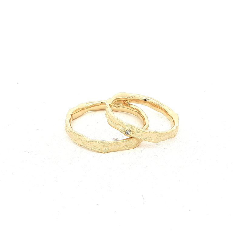 Ring KEENAN 3 mm mit Diamant