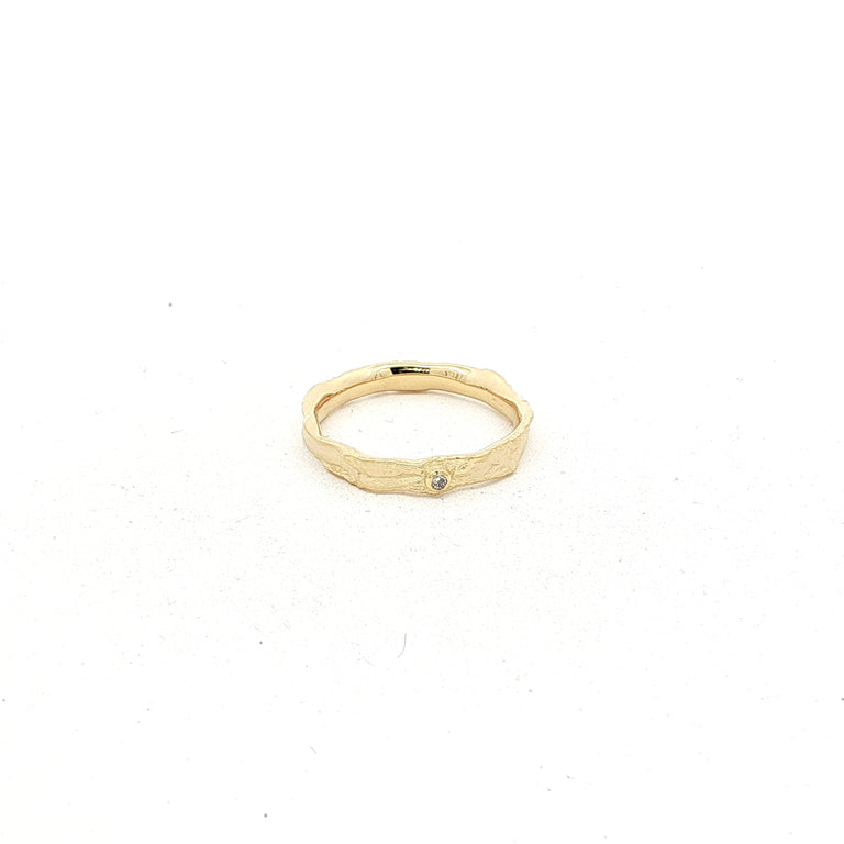 Ring KEENAN 3 mm mit Diamant