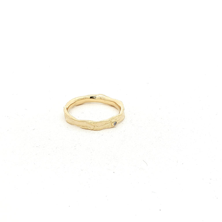 Ring KEENAN 3 mm mit Diamant