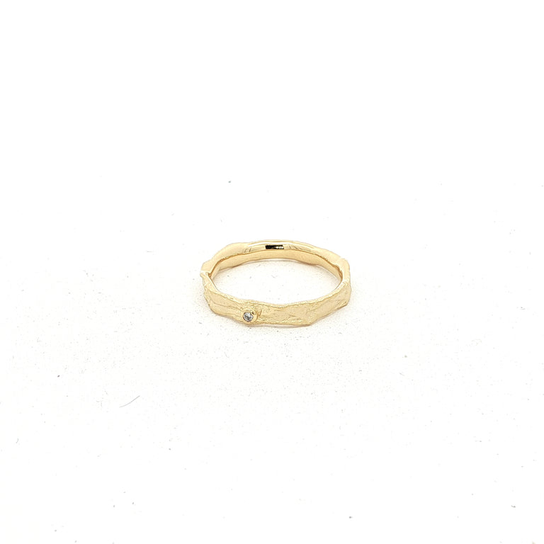 Ring KEENAN 3 mm mit Diamant