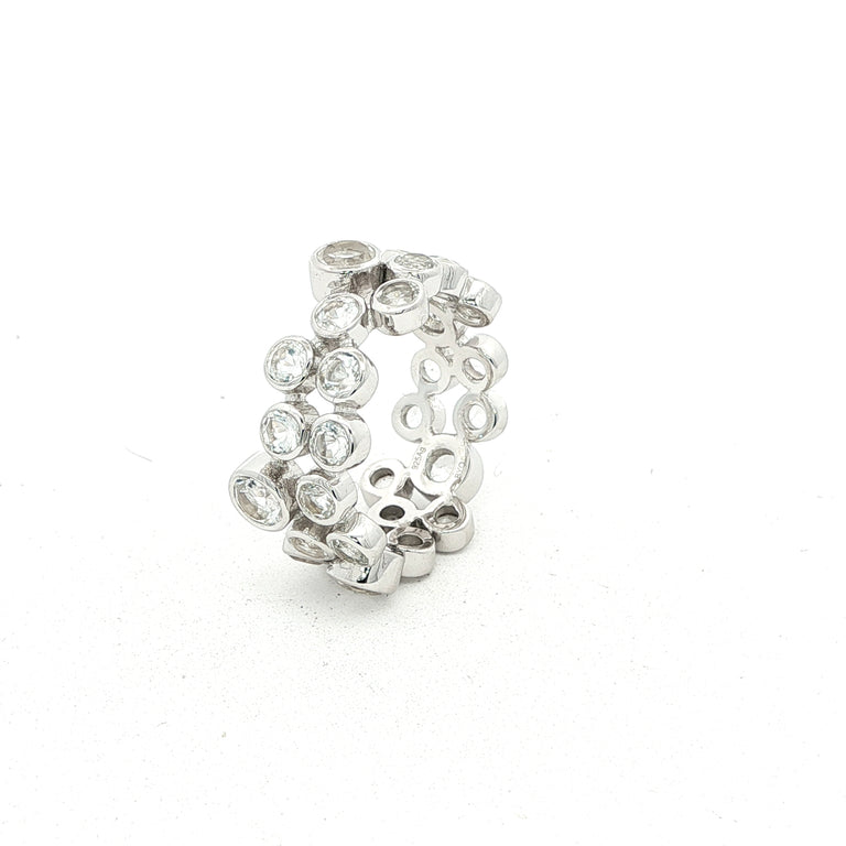 Ring AURELIA mit weissen Topasen
