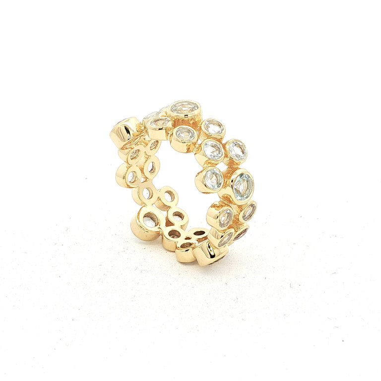 Ring AURELIA mit weissen Topasen