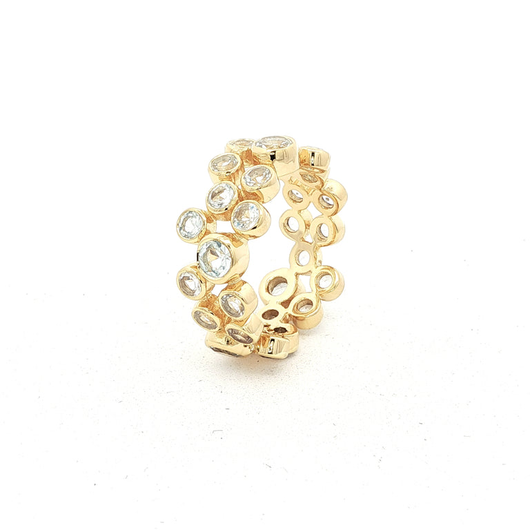Ring AURELIA mit weissen Topasen