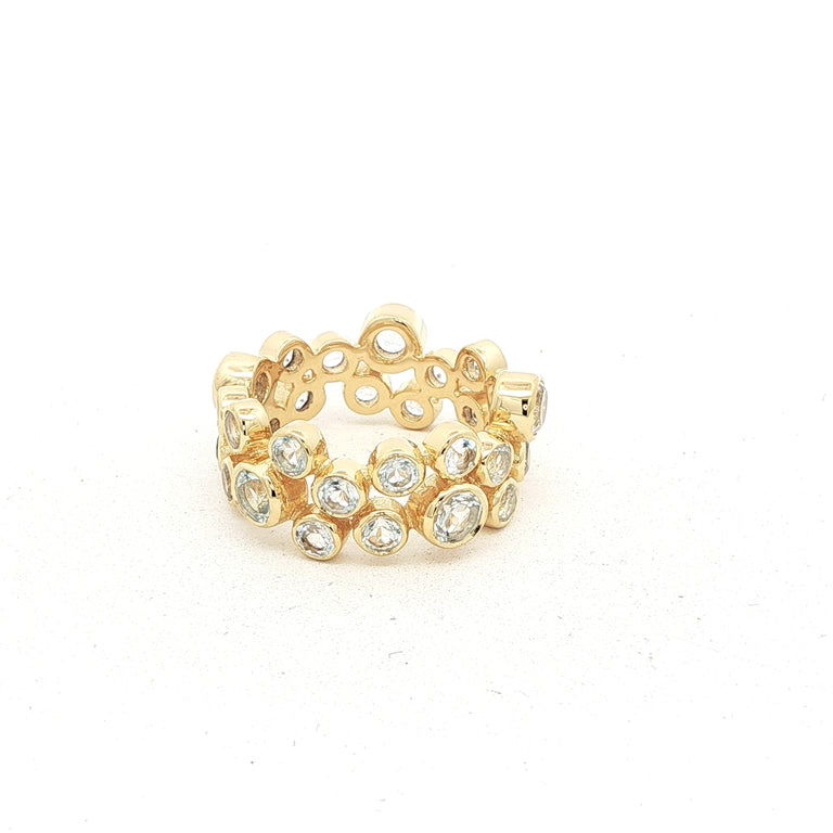 Ring AURELIA mit weissen Topasen