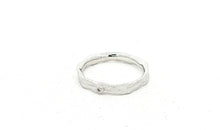 Ring KEENAN 3 mm weiss silber mit Diamant