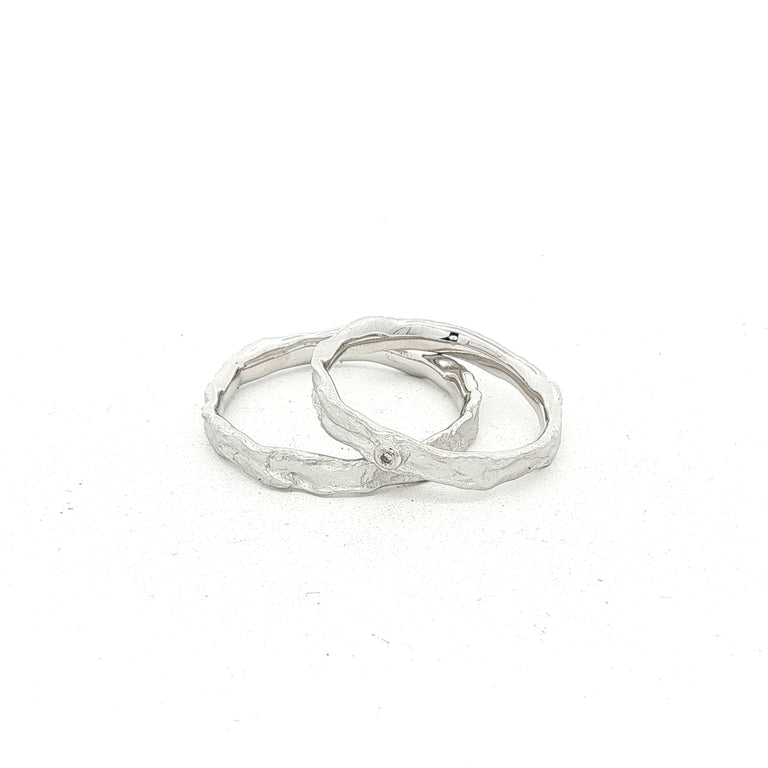 Ring KEENAN 3 mm Silber weiss