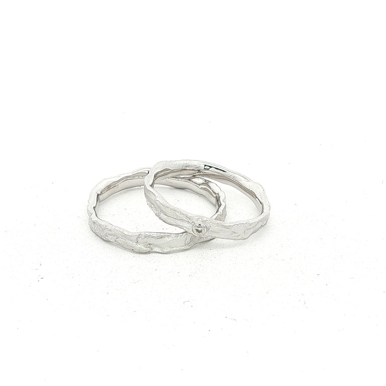 Ring KEENAN 3 mm Silber weiss