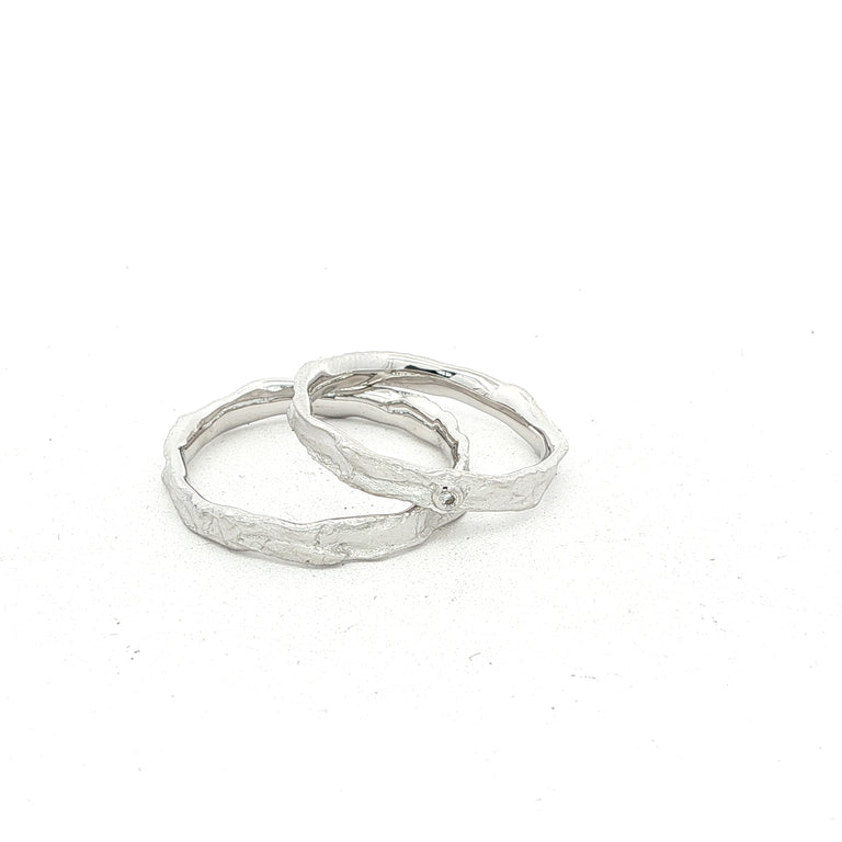 Ring KEENAN 3 mm Silber weiss