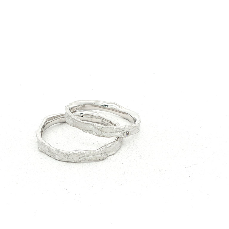 Ring KEENAN 3 mm Silber weiss