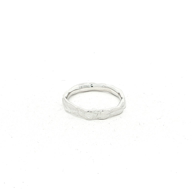 Ring KEENAN 3 mm Silber weiss