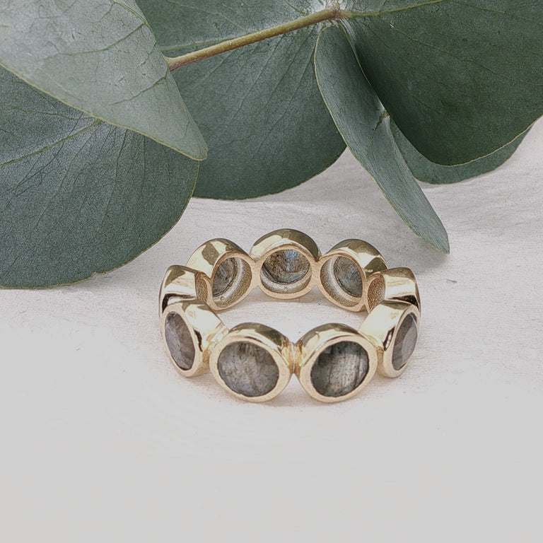 Ring OCTAVE mit Labradorit