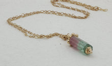 Halskette 50 cm mit Wassermelone Turmalin Unikate