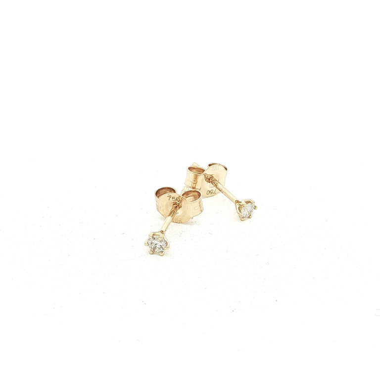 Ohrstecker BRIANA mit Diamant 3mm 18 K Gold