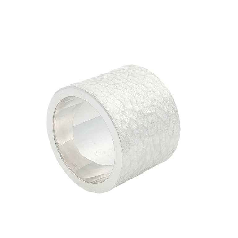 Silberring SIMON 20 mm rhodiniert