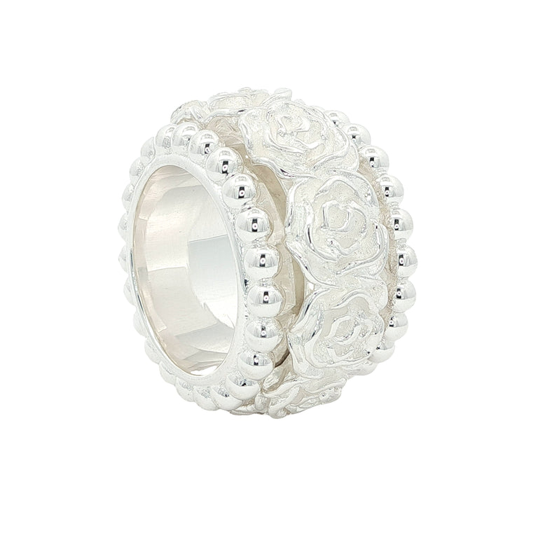 Flower Moving Ring 18 mm
