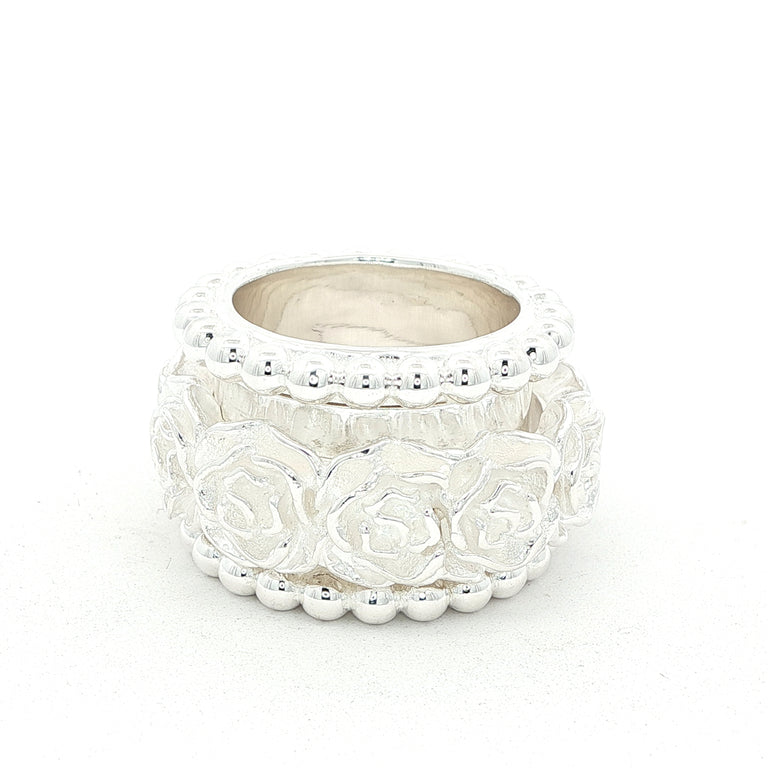 Flower Moving Ring 18 mm