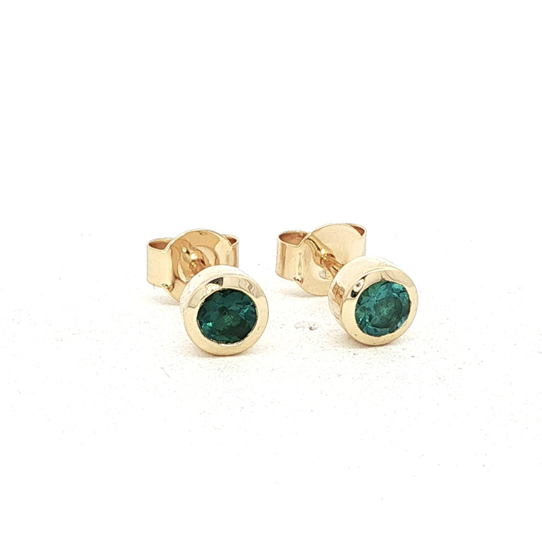 Ohrstecker JANAJA grüner Turmalin 4 mm