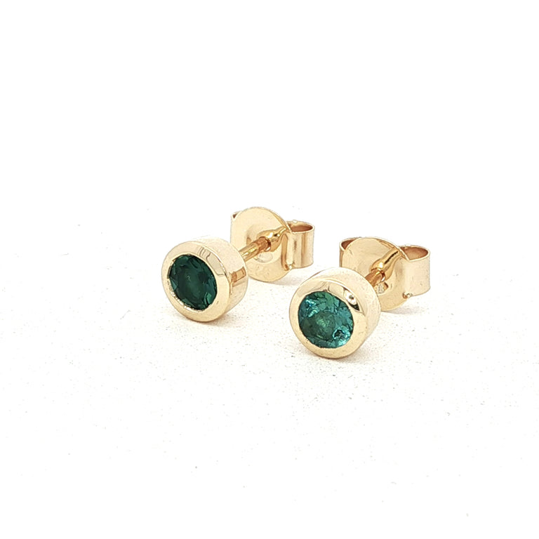 Ohrstecker JANAJA grüner Turmalin 4 mm