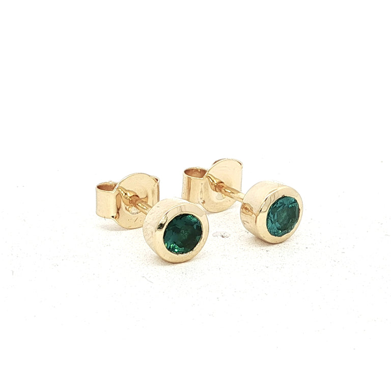 Ohrstecker JANAJA grüner Turmalin 4 mm