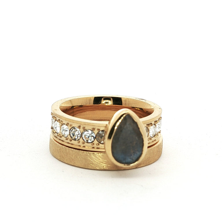 Ring-Set mit Labradorit