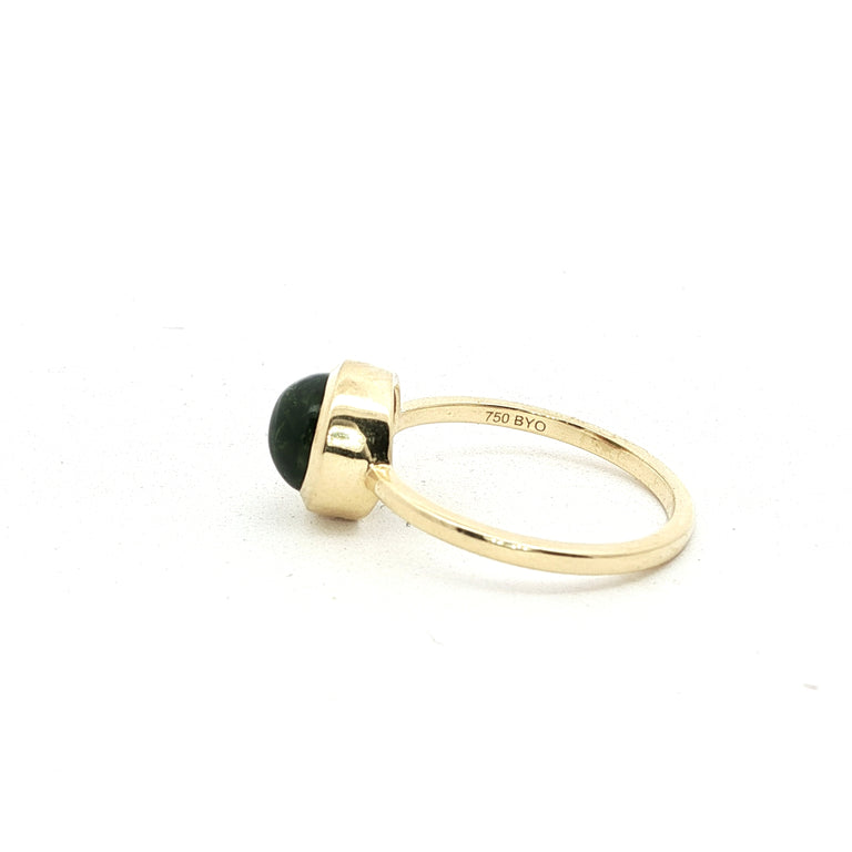 Unikate Ring  18 Karat Gelb Gold grüner Turmalin