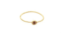 9 Karat Gelb Gold mit Granat