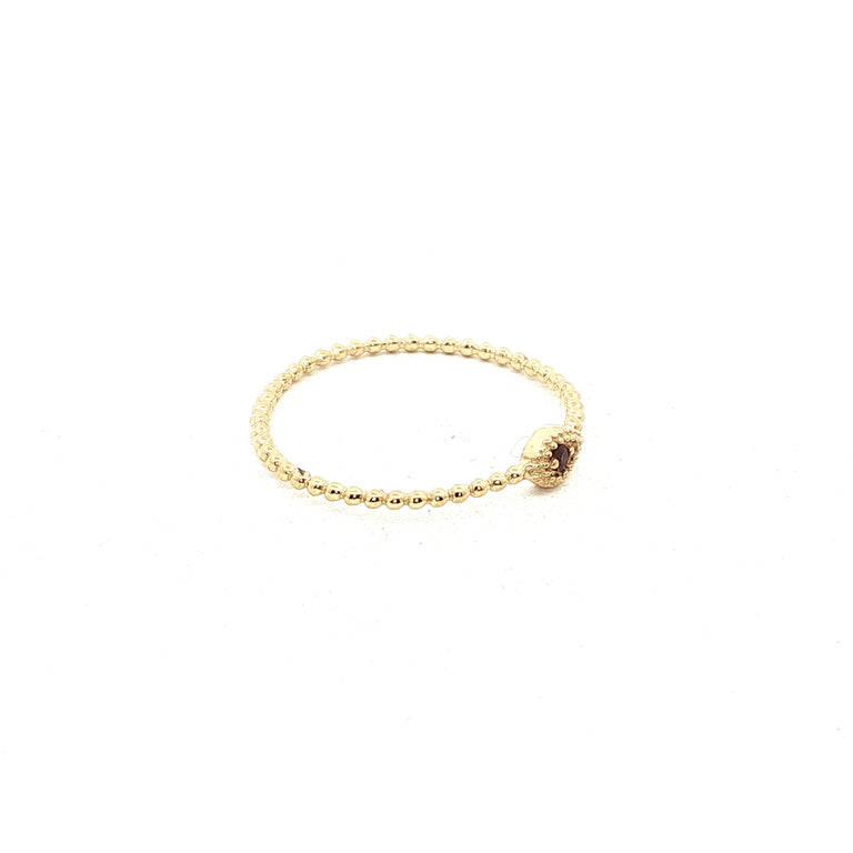 9 Karat Gelb Gold mit Granat