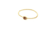 9 Karat Gelb Gold mit Granat